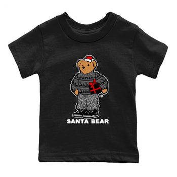 3s Black Cement t shirts to match sneakers Santa Bear Christmas Shirts Jordan 3 Retro Black Cement shirt SNRT Sneaker Tees Youth Baby Black 2 tee