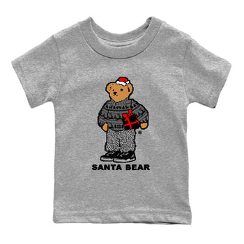 3s Black Cement t shirts to match sneakers Santa Bear Christmas Shirts Jordan 3 Retro Black Cement shirt SNRT Sneaker Tees Youth Baby Heather Grey 2 tee