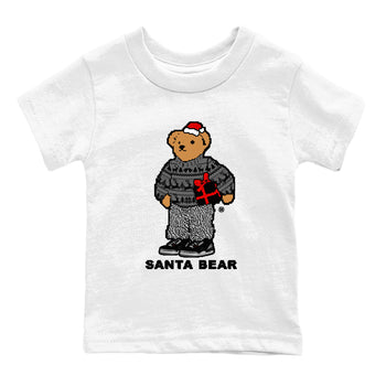 3s Black Cement t shirts to match sneakers Santa Bear Christmas Shirts Jordan 3 Retro Black Cement shirt SNRT Sneaker Tees Youth Baby White 2 tee