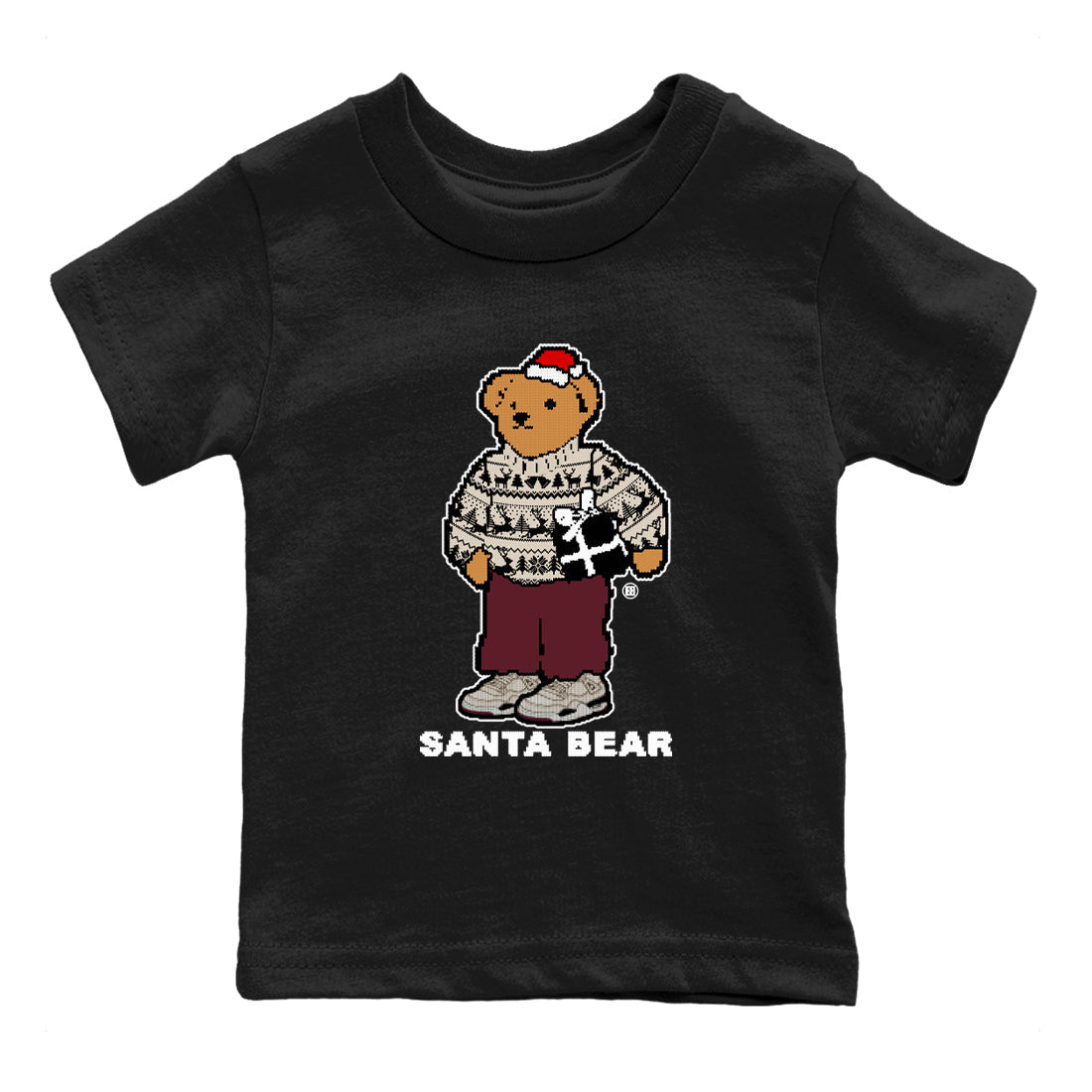 A Ma Maniere Fossil Stone t shirts to match sneakers Santa Bear Christmas Shirts Air Jordan 4 A Ma Maniere x Fossil Stone shirt SNRT Sneaker Tees Youth Baby Black 2 tee