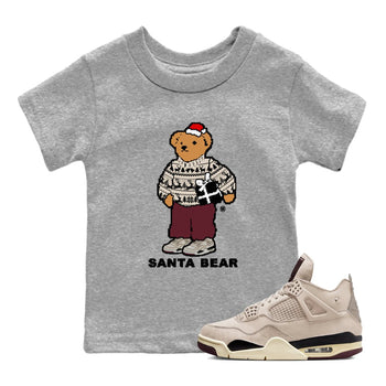 A Ma Maniere Fossil Stone t shirts to match sneakers Santa Bear Christmas Shirts Air Jordan 4 A Ma Maniere x Fossil Stone shirt SNRT Sneaker Tees Youth Baby Heather Grey 1 tee