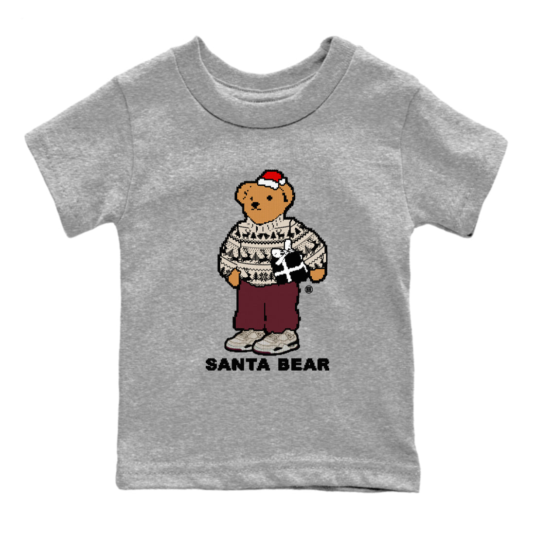 A Ma Maniere Fossil Stone t shirts to match sneakers Santa Bear Christmas Shirts Air Jordan 4 A Ma Maniere x Fossil Stone shirt SNRT Sneaker Tees Youth Baby Heather Grey 2 tee