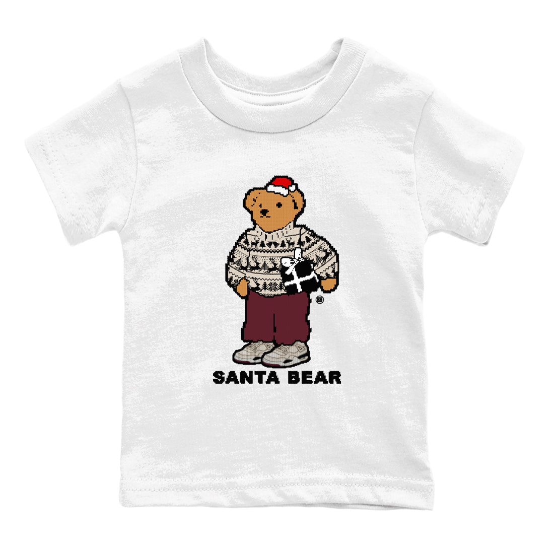 A Ma Maniere Fossil Stone t shirts to match sneakers Santa Bear Christmas Shirts Air Jordan 4 A Ma Maniere x Fossil Stone shirt SNRT Sneaker Tees Youth Baby White 2 tee
