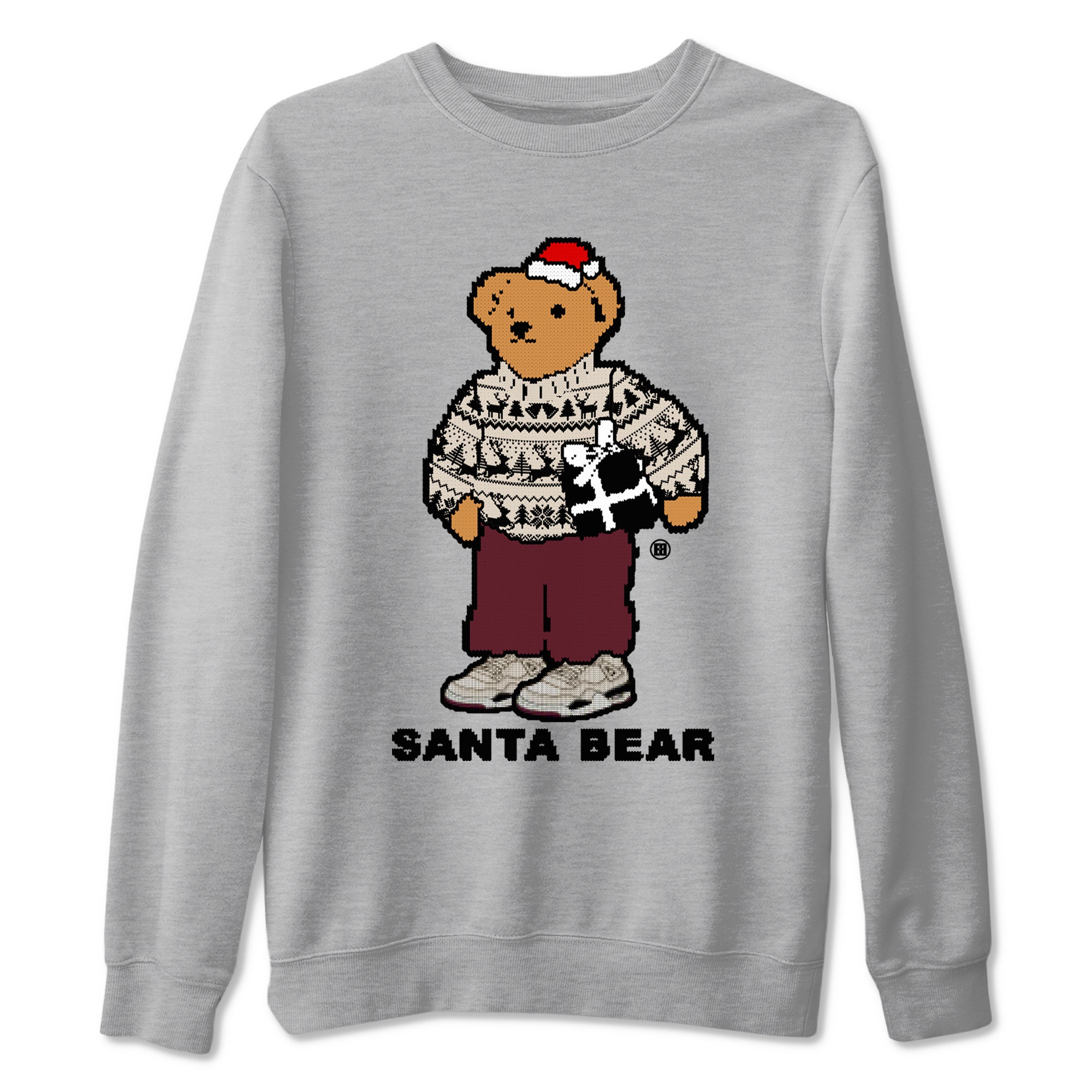 A Ma Maniere Fossil Stone t shirts to match sneakers Santa Bear Christmas Shirts Air Jordan 4 A Ma Maniere x Fossil Stone shirt SNRT Sneaker Tees unisex cotton Heather Grey 2 shirts