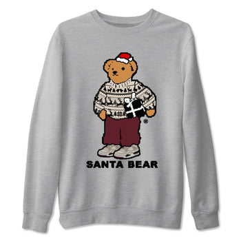 A Ma Maniere Fossil Stone t shirts to match sneakers Santa Bear Christmas Shirts Air Jordan 4 A Ma Maniere x Fossil Stone shirt SNRT Sneaker Tees unisex cotton Heather Grey 2 shirts