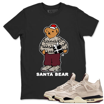 A Ma Maniere Fossil Stone t shirts to match sneakers Santa Bear Christmas Shirts Air Jordan 4 A Ma Maniere x Fossil Stone shirt SNRT Sneaker Tees unisex cotton Black 1 shirts