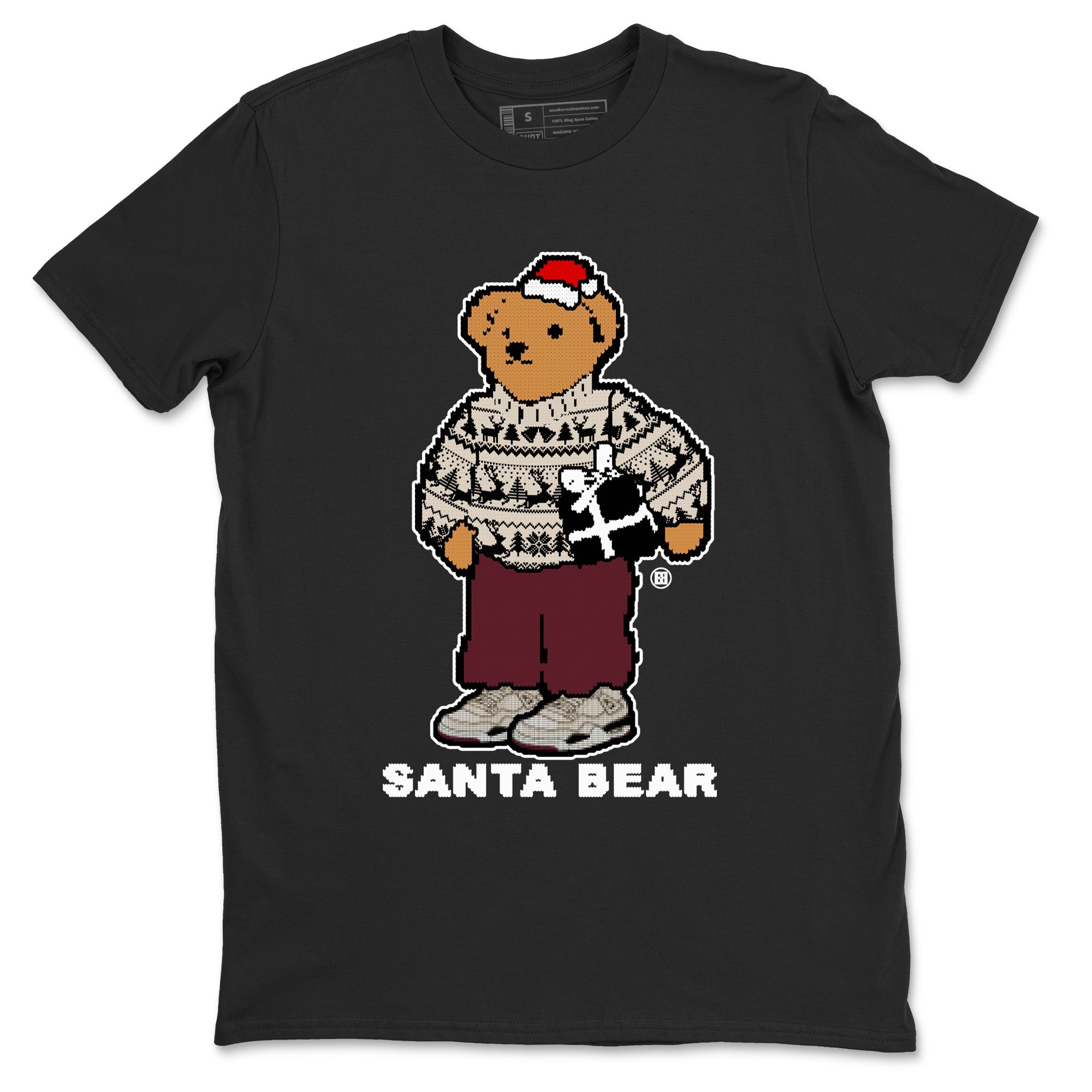 A Ma Maniere Fossil Stone t shirts to match sneakers Santa Bear Christmas Shirts Air Jordan 4 A Ma Maniere x Fossil Stone shirt SNRT Sneaker Tees unisex cotton Black 2 shirts