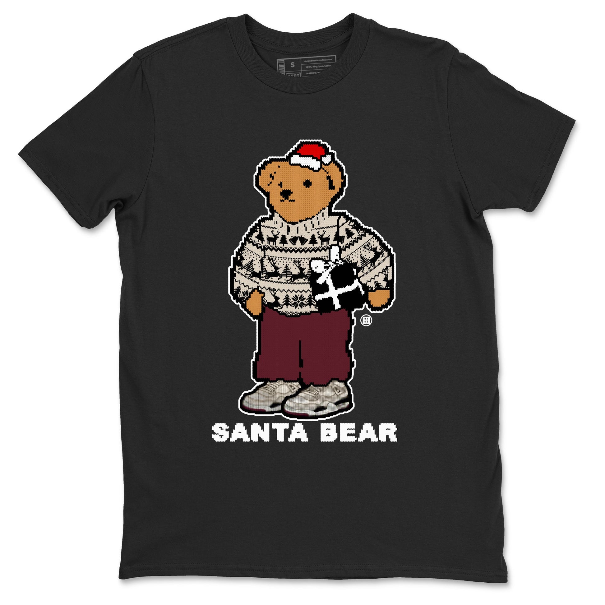 A Ma Maniere Fossil Stone t shirts to match sneakers Santa Bear Christmas Shirts Air Jordan 4 A Ma Maniere x Fossil Stone shirt SNRT Sneaker Tees unisex cotton Black 2 shirts