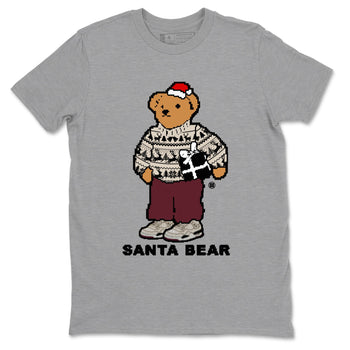 A Ma Maniere Fossil Stone t shirts to match sneakers Santa Bear Christmas Shirts Air Jordan 4 A Ma Maniere x Fossil Stone shirt SNRT Sneaker Tees unisex cotton Heather Grey 2 shirts