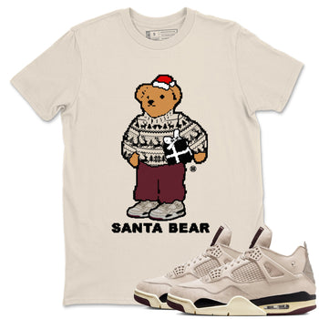 A Ma Maniere Fossil Stone t shirts to match sneakers Santa Bear Christmas Shirts Air Jordan 4 A Ma Maniere x Fossil Stone shirt SNRT Sneaker Tees unisex cotton Natural 1 shirts