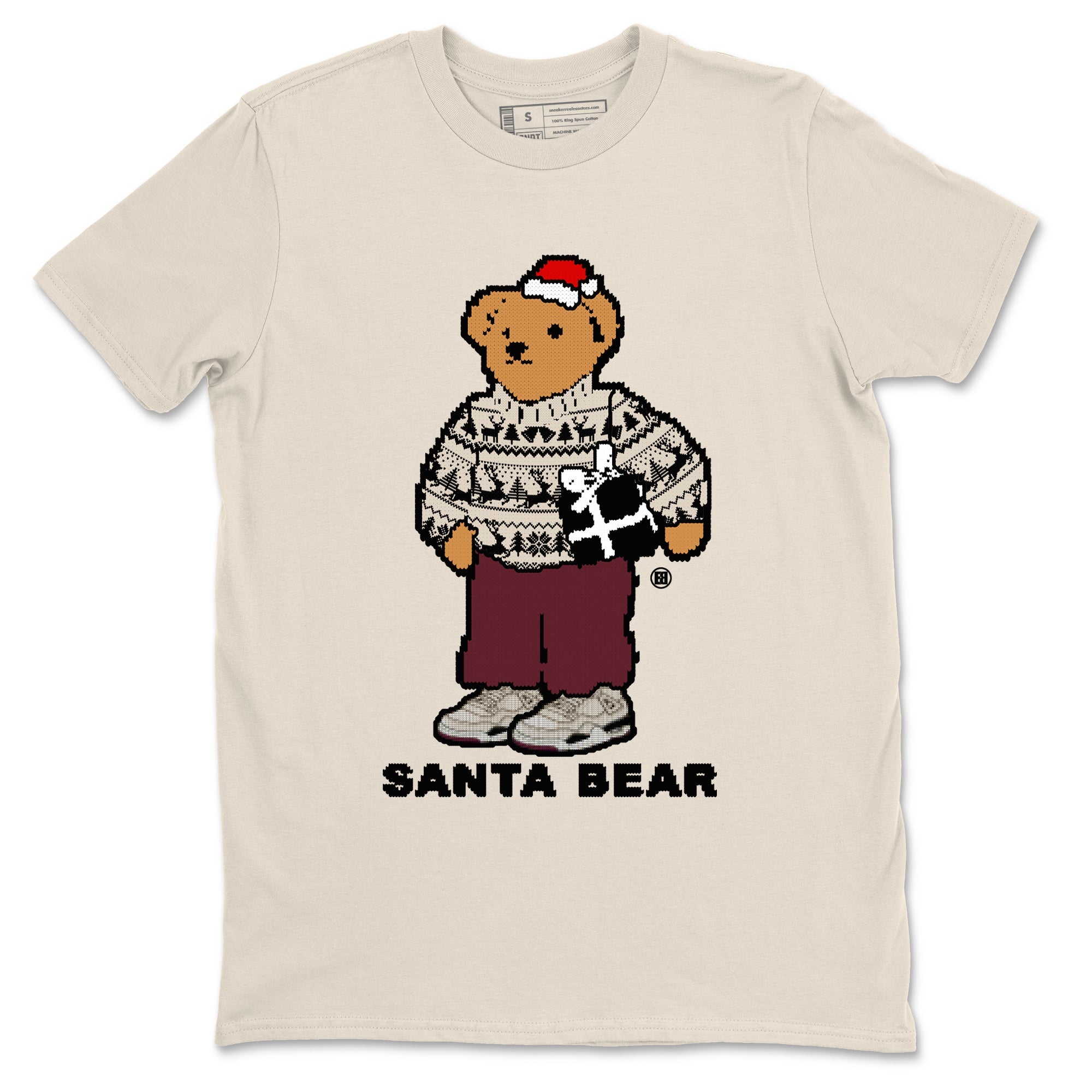 A Ma Maniere Fossil Stone t shirts to match sneakers Santa Bear Christmas Shirts Air Jordan 4 A Ma Maniere x Fossil Stone shirt SNRT Sneaker Tees unisex cotton Natural 2 shirts