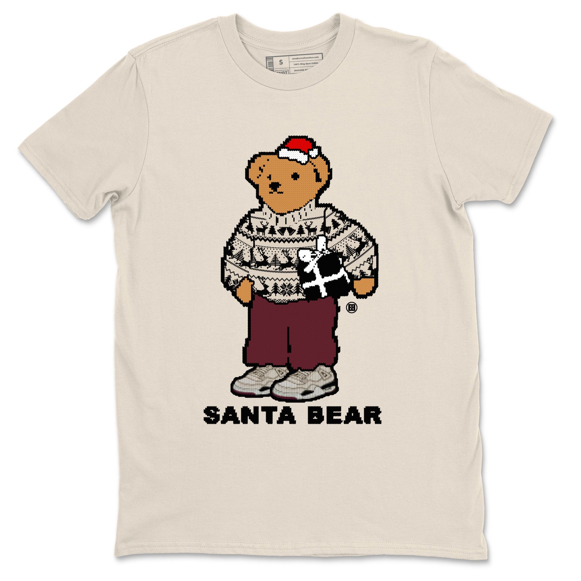 A Ma Maniere Fossil Stone t shirts to match sneakers Santa Bear Christmas Shirts Air Jordan 4 A Ma Maniere x Fossil Stone shirt SNRT Sneaker Tees unisex cotton Natural 2 shirts