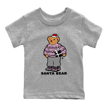 Orchid 4s t shirts to match sneakers Santa Bear Christmas Shirts Air Jordan 4 Orchid shirt SNRT Sneaker Tees Youth Baby Heather Grey 2 tee
