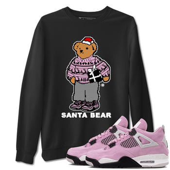 Orchid 4s t shirts to match sneakers Santa Bear Christmas Shirts Air Jordan 4 Orchid shirt SNRT Sneaker Tees unisex cotton Black 1 shirts