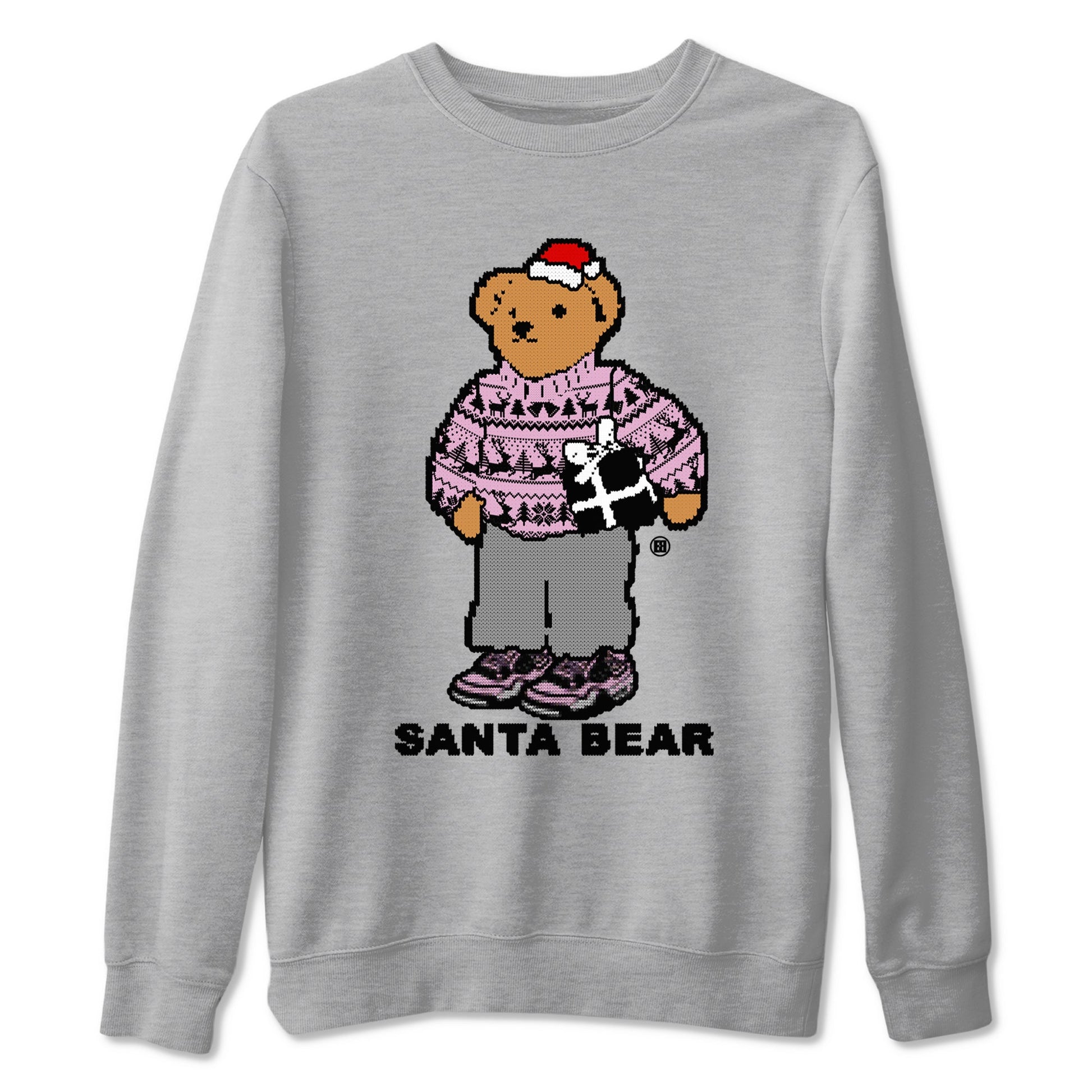 Orchid 4s t shirts to match sneakers Santa Bear Christmas Shirts Air Jordan 4 Orchid shirt SNRT Sneaker Tees unisex cotton Heather Grey 2 shirts