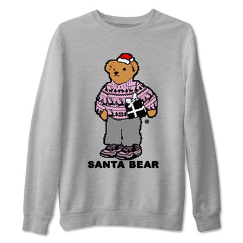 Orchid 4s t shirts to match sneakers Santa Bear Christmas Shirts Air Jordan 4 Orchid shirt SNRT Sneaker Tees unisex cotton Heather Grey 2 shirts