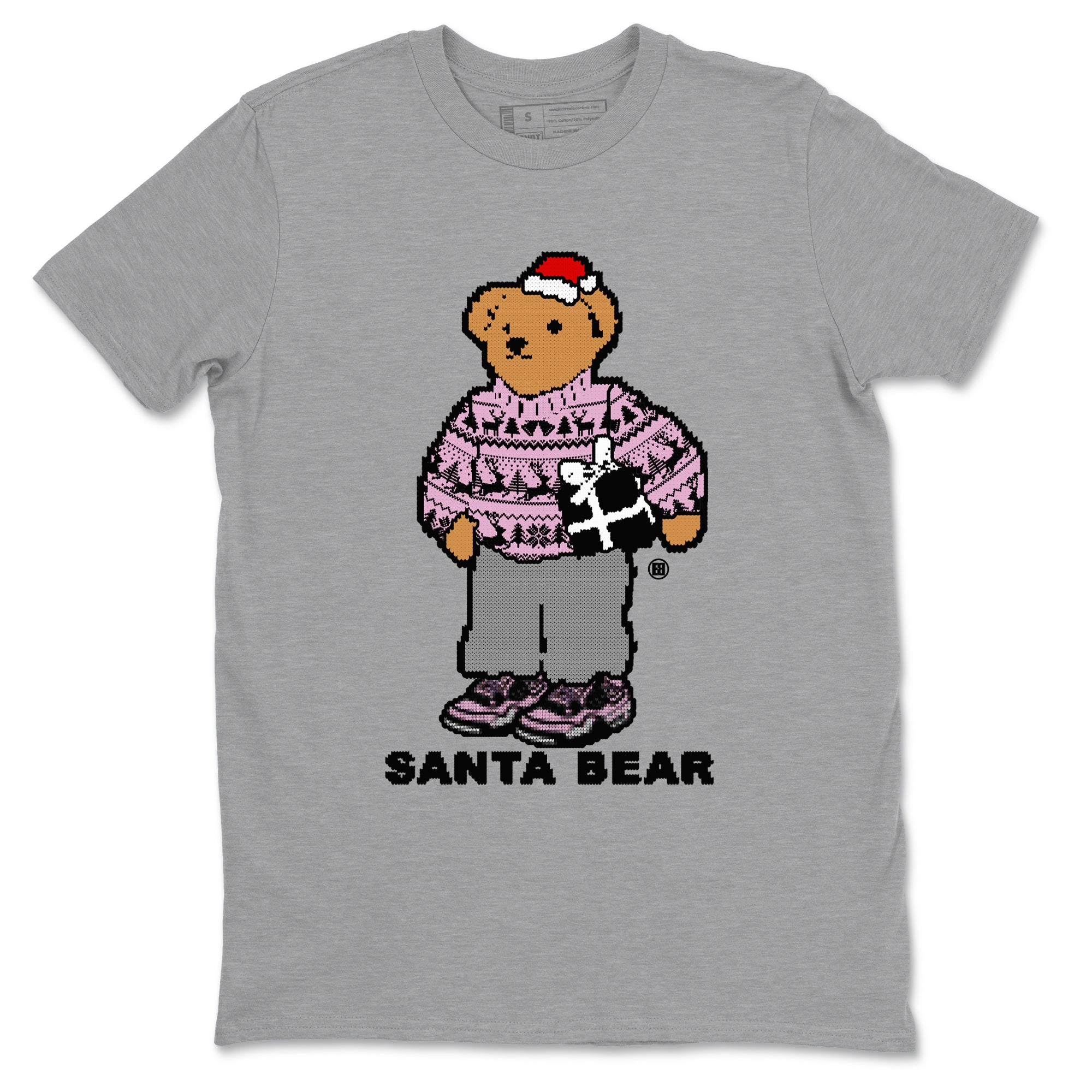 Orchid 4s t shirts to match sneakers Santa Bear Christmas Shirts Air Jordan 4 Orchid shirt SNRT Sneaker Tees unisex cotton Heather Grey 2 shirts