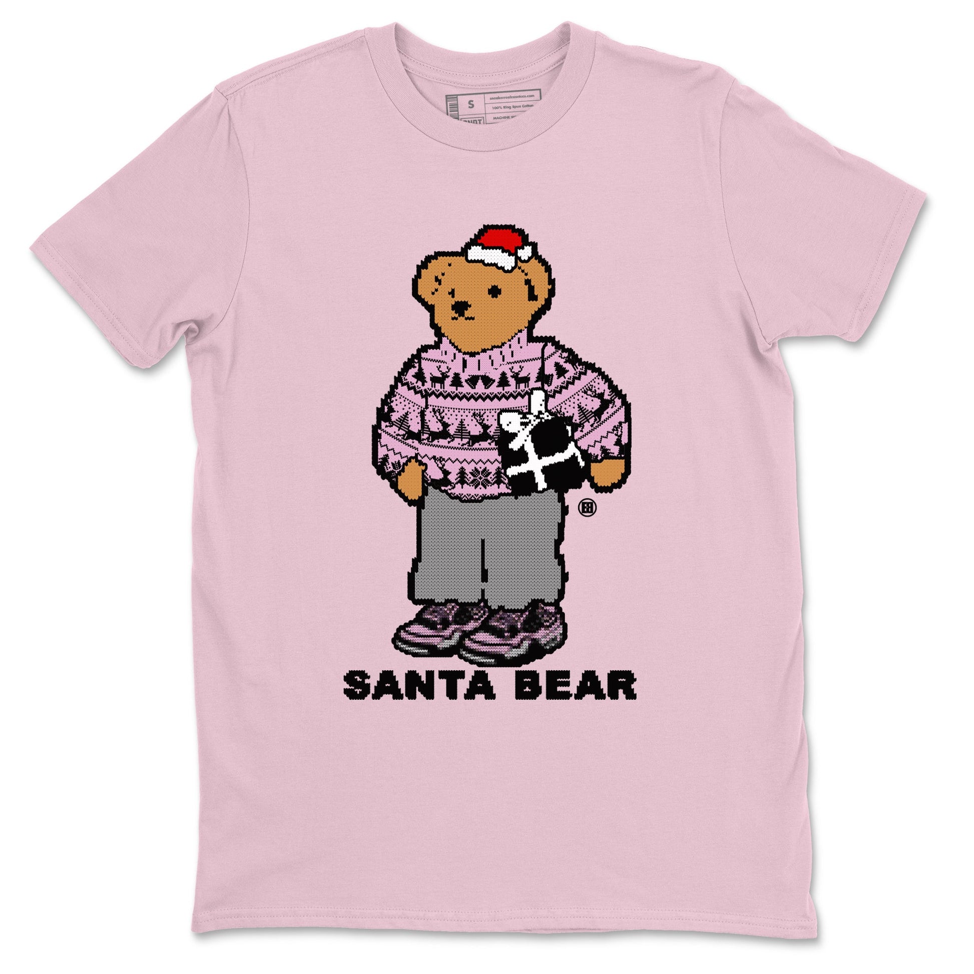 Orchid 4s t shirts to match sneakers Santa Bear Christmas Shirts Air Jordan 4 Orchid shirt SNRT Sneaker Tees unisex cotton Pink 2 shirts