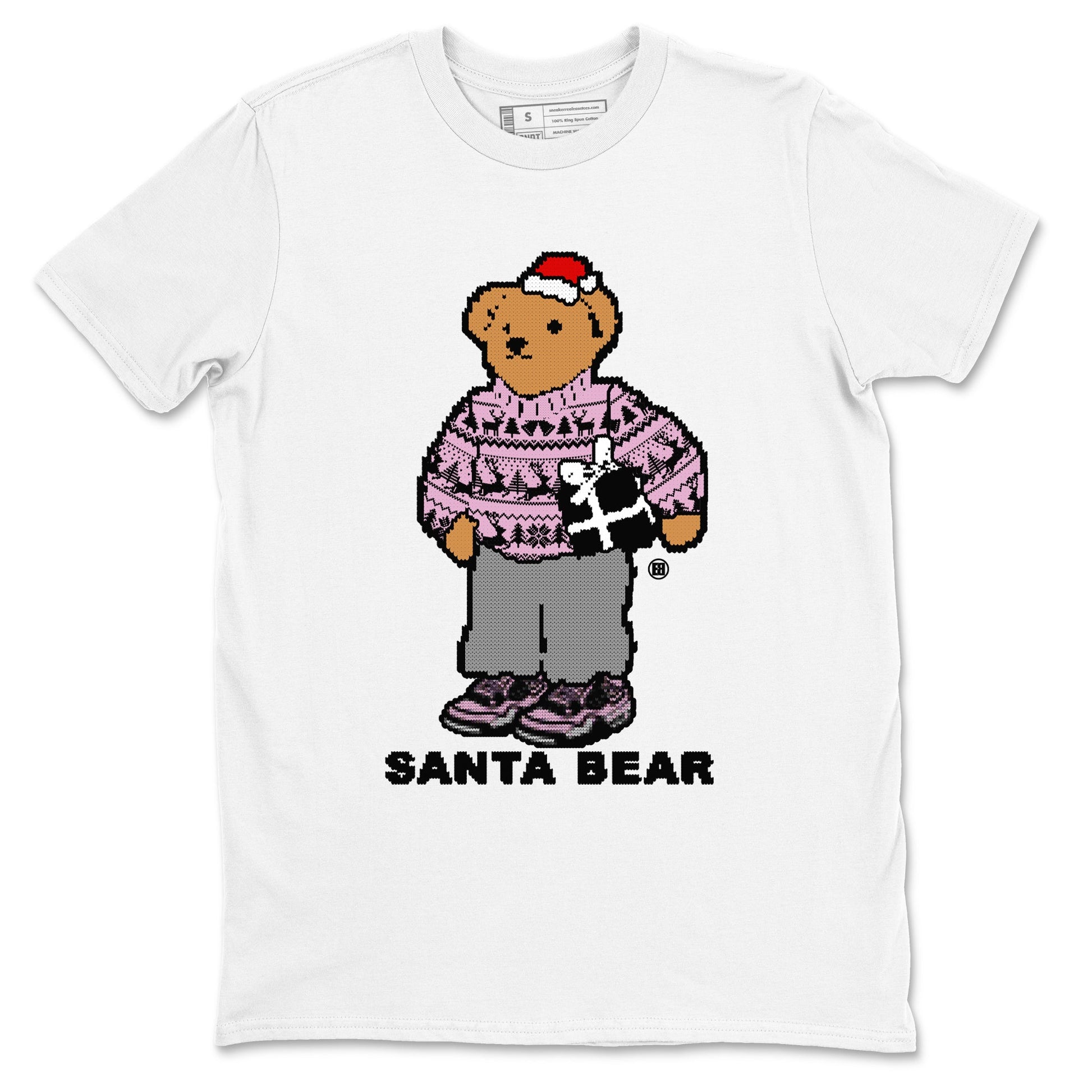 Orchid 4s t shirts to match sneakers Santa Bear Christmas Shirts Air Jordan 4 Orchid shirt SNRT Sneaker Tees unisex cotton White 2 shirts