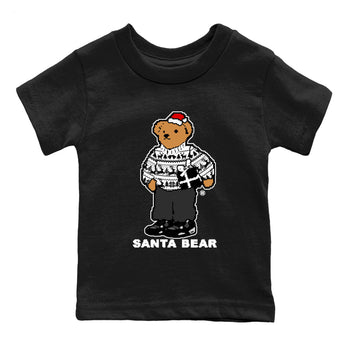 White Thunder 4s t shirts to match sneakers Santa Bear Christmas Shirts Air Jordan 4 Retro White Thunder shirt SNRT Sneaker Tees Youth Baby Black 2 tee