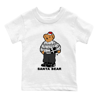 White Thunder 4s t shirts to match sneakers Santa Bear Christmas Shirts Air Jordan 4 Retro White Thunder shirt SNRT Sneaker Tees Youth Baby White 2 tee