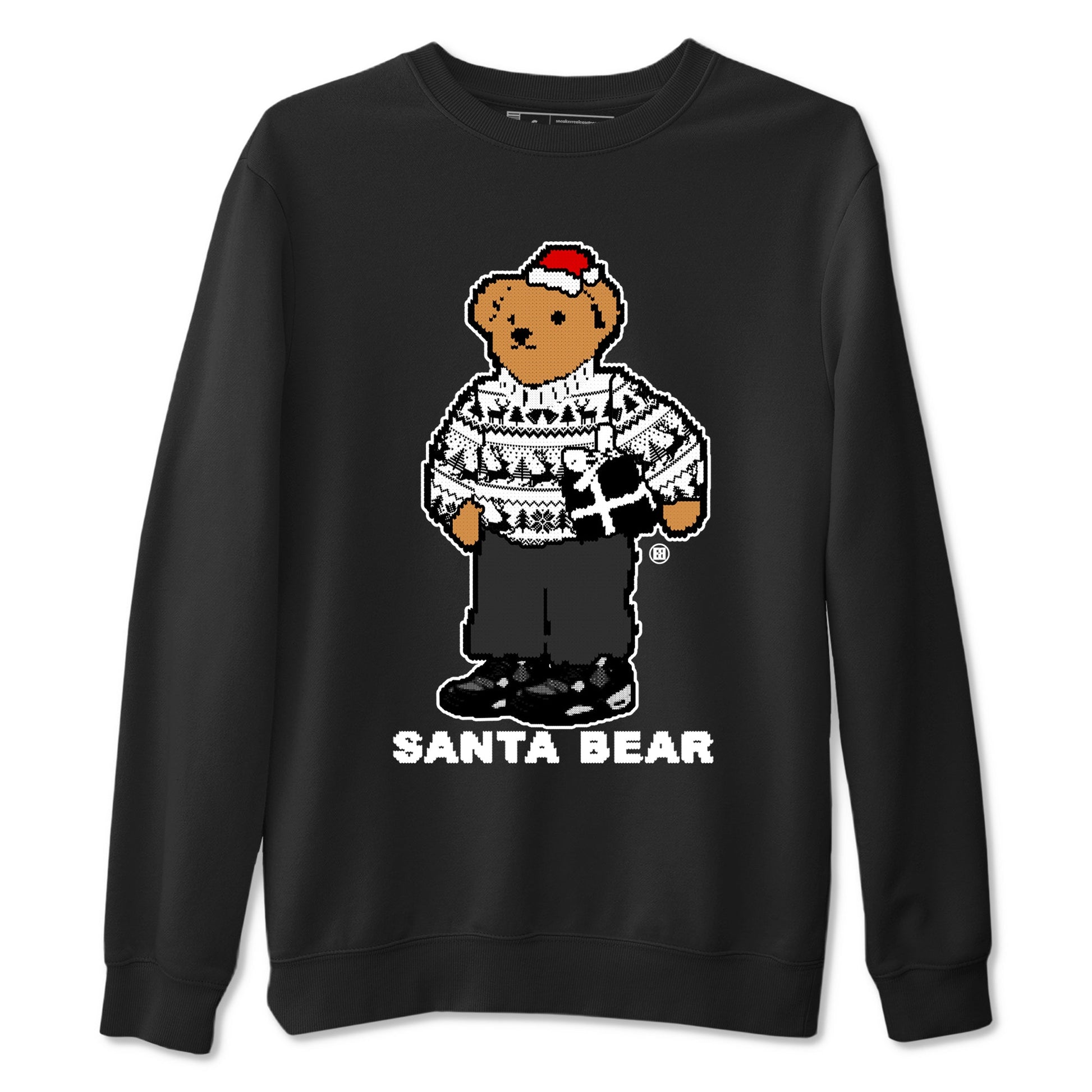 White Thunder 4s t shirts to match sneakers Santa Bear Christmas Shirts Air Jordan 4 Retro White Thunder shirt SNRT Sneaker Tees unisex cotton Black 2 shirts