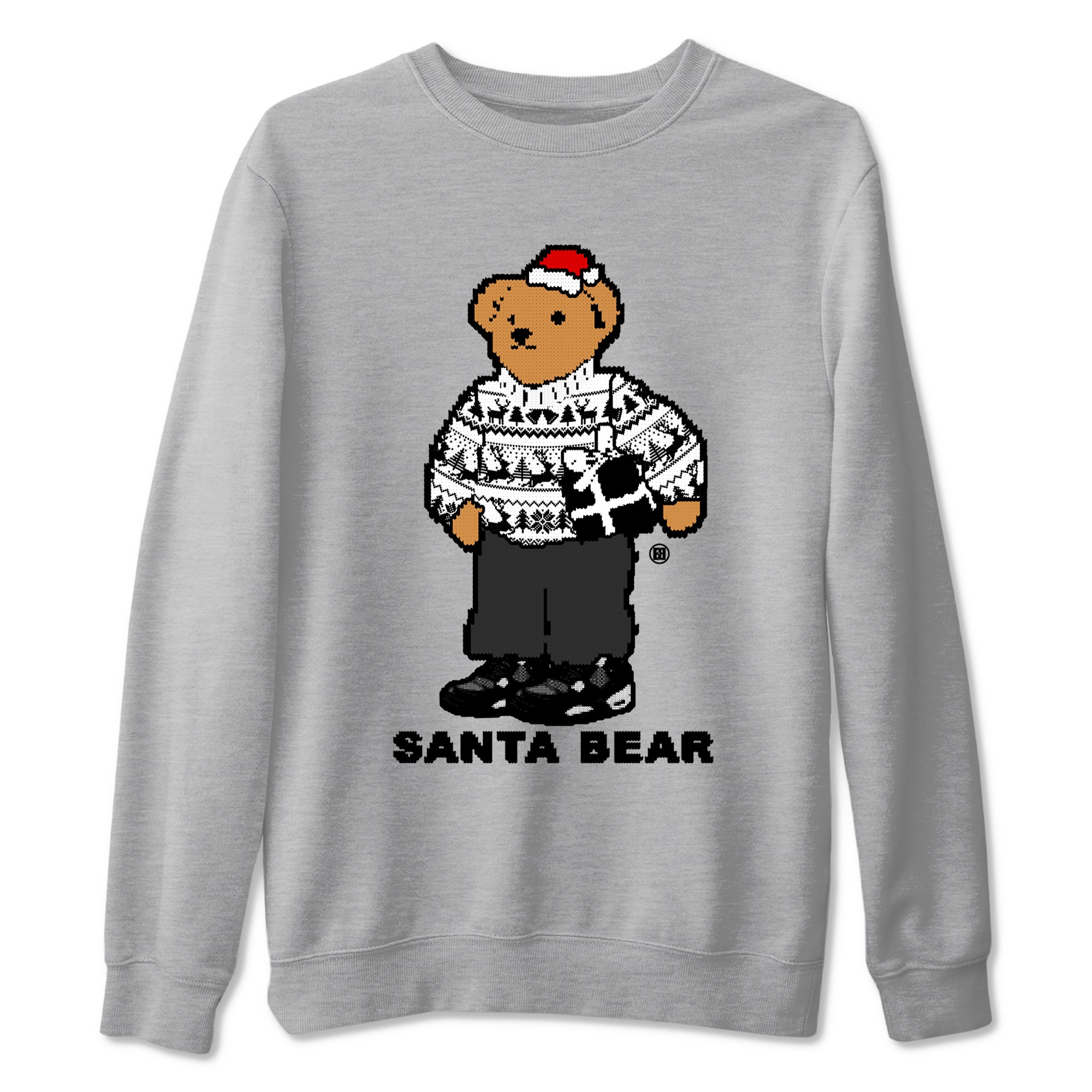 White Thunder 4s t shirts to match sneakers Santa Bear Christmas Shirts Air Jordan 4 Retro White Thunder shirt SNRT Sneaker Tees unisex cotton Heather Grey 2 shirts