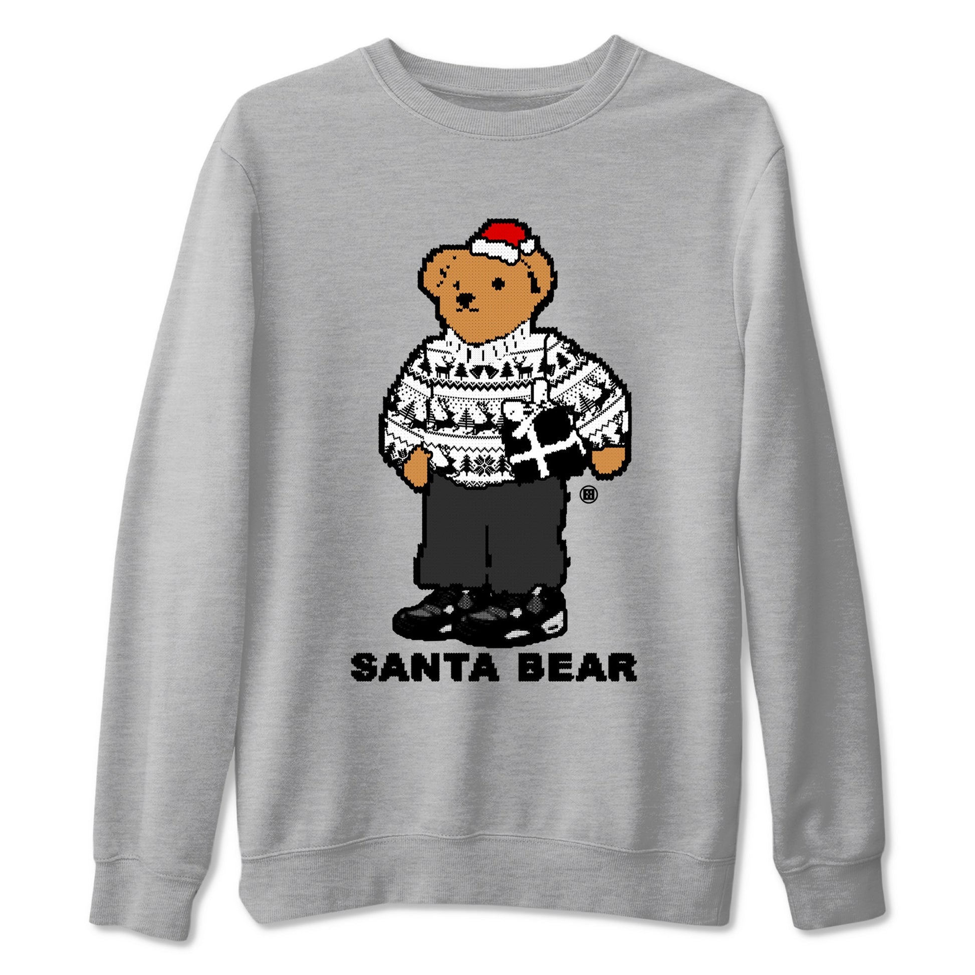 White Thunder 4s t shirts to match sneakers Santa Bear Christmas Shirts Air Jordan 4 Retro White Thunder shirt SNRT Sneaker Tees unisex cotton Heather Grey 2 shirts