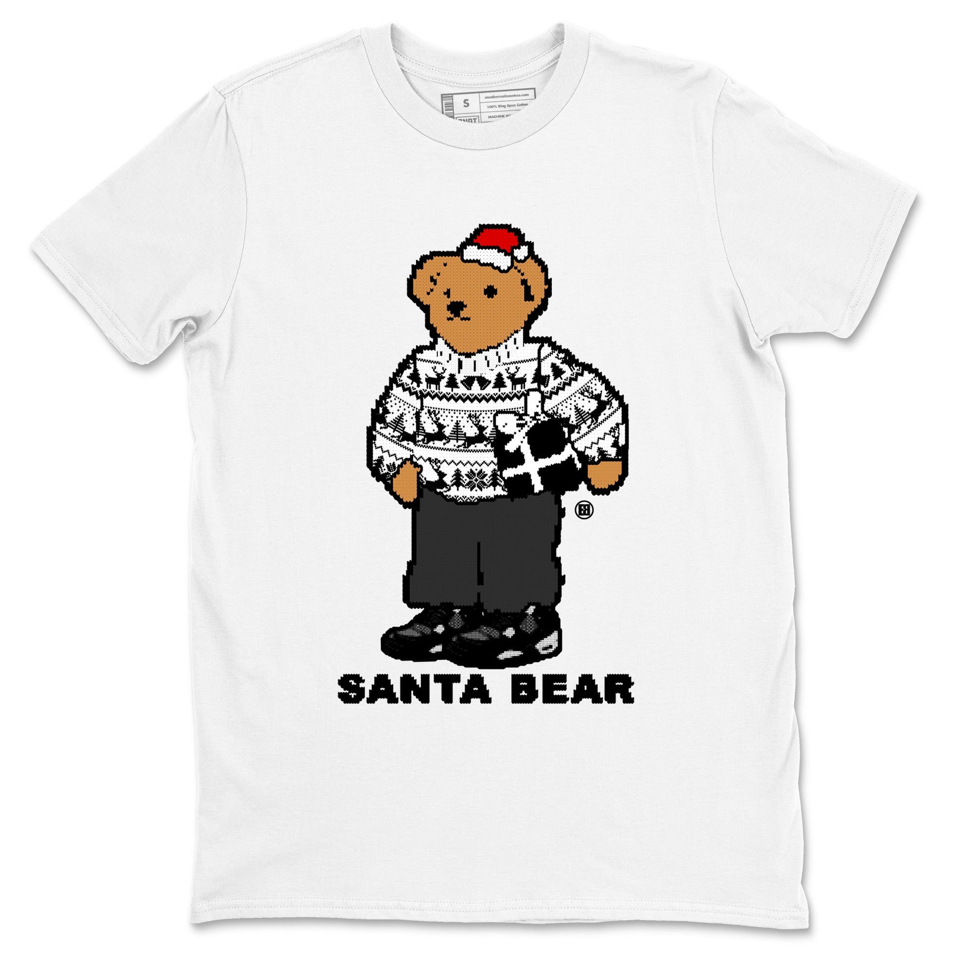 White Thunder 4s t shirts to match sneakers Santa Bear Christmas Shirts Air Jordan 4 Retro White Thunder shirt SNRT Sneaker Tees unisex cotton White 2 shirts