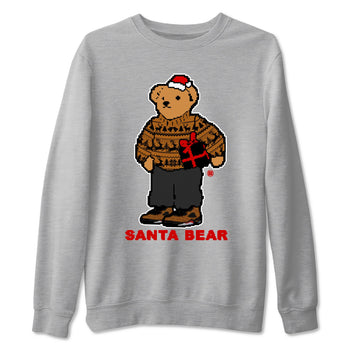 Air Jordan 5 Archaeo Brown t shirts to match sneakers Santa Bear Christmas Shirts Archaeo Brown 5s shirt SNRT Sneaker Tees unisex cotton Heather Grey 2 shirts