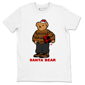 Air Jordan 5 Archaeo Brown t shirts to match sneakers Santa Bear Christmas Shirts Archaeo Brown 5s shirt SNRT Sneaker Tees unisex cotton White 2 shirts