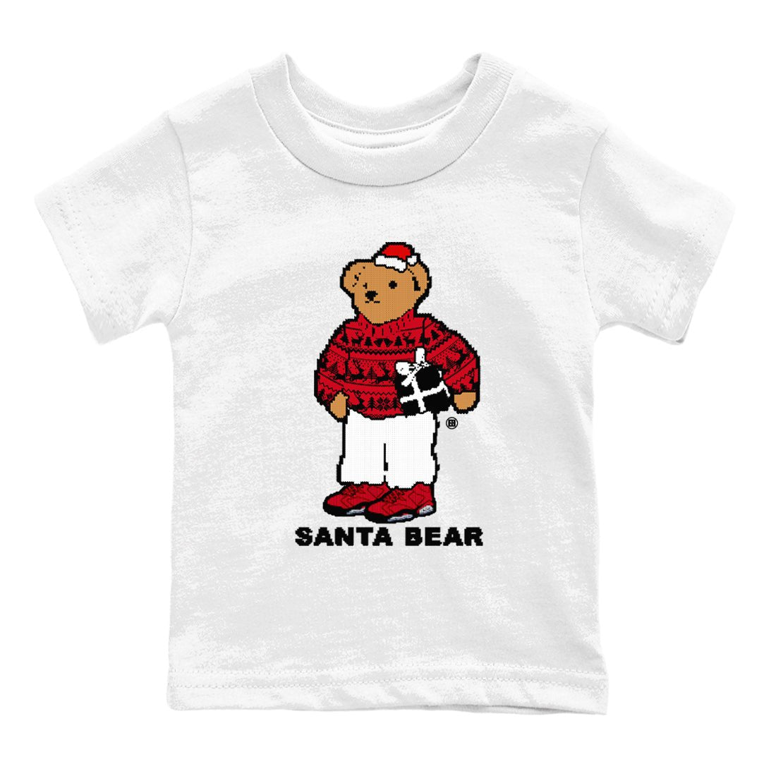 Air Jordan 6 Toro Bravo t shirts to match sneakers Santa Bear Christmas Shirts Toro Bravo 6s shirt SNRT Sneaker Tees Youth Baby White 2 tee