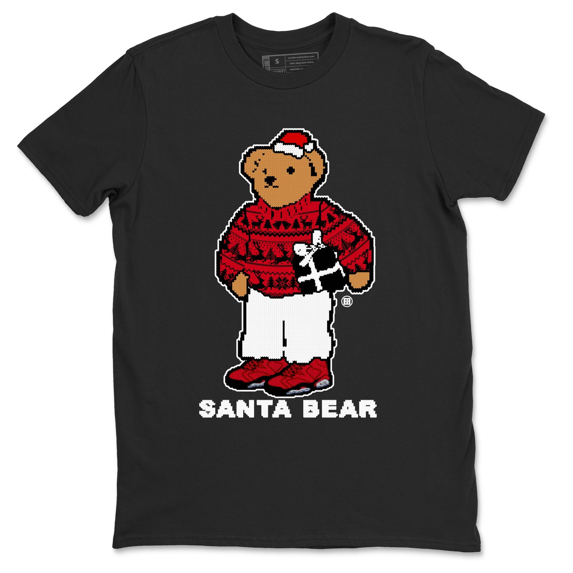 Air Jordan 6 Toro Bravo t shirts to match sneakers Santa Bear Christmas Shirts Toro Bravo 6s shirt SNRT Sneaker Tees unisex cotton Black 2 shirts