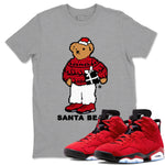 Air Jordan 6 Toro Bravo t shirts to match sneakers Santa Bear Christmas Shirts Toro Bravo 6s shirt SNRT Sneaker Tees unisex cotton Heather Grey 1 shirts