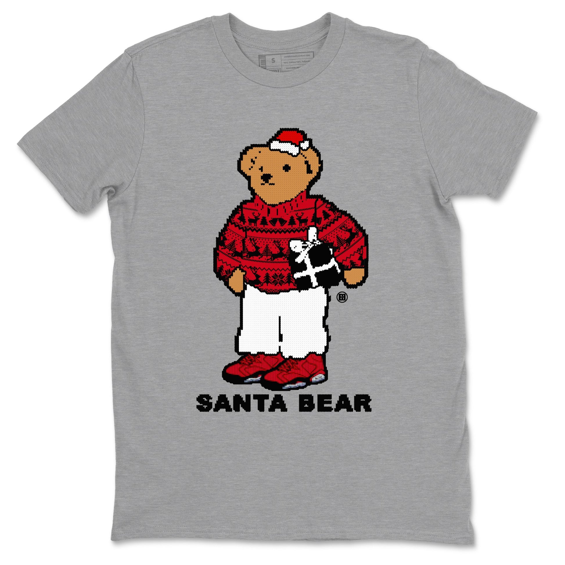 Air Jordan 6 Toro Bravo t shirts to match sneakers Santa Bear Christmas Shirts Toro Bravo 6s shirt SNRT Sneaker Tees unisex cotton Heather Grey 2 shirts