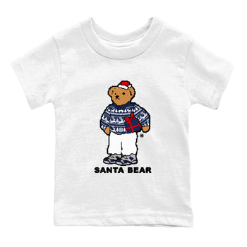 Air Jordan 6 White And Midnight Navy t shirts to match sneakers Santa Bear Christmas Shirts Air Jordan 6 Olympic shirt SNRT Sneaker Tees Youth Baby White 2 tee