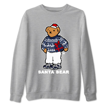 Air Jordan 6 White And Midnight Navy t shirts to match sneakers Santa Bear Christmas Shirts Air Jordan 6 Olympic shirt SNRT Sneaker Tees unisex cotton Heather Grey 2 shirts