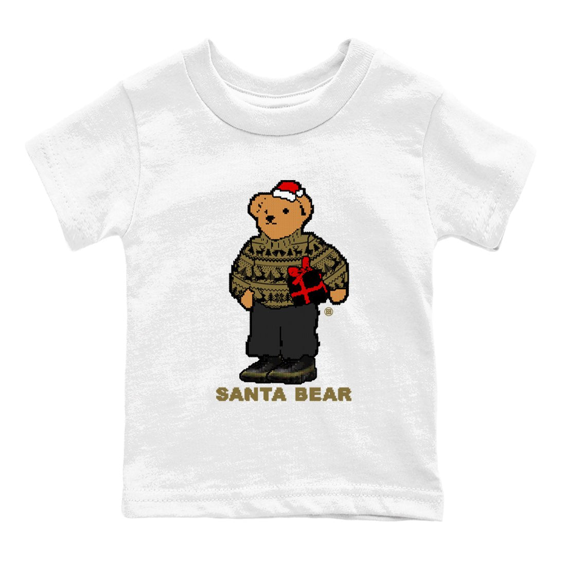9s Olive shirts to match jordans Santa Bear sneaker match tees Air Jordan 9 Olive match shoes to clothes SNRT Sneaker Tees Youth Baby White 2 tee