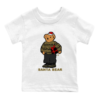 9s Olive shirts to match jordans Santa Bear sneaker match tees Air Jordan 9 Olive match shoes to clothes SNRT Sneaker Tees Youth Baby White 2 tee