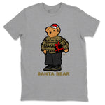 9s Olive shirts to match jordans Santa Bear sneaker match tees Air Jordan 9 Olive match shoes to clothes SNRT Sneaker Tees unisex cotton Heather Grey 2 shirts