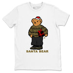 9s Olive shirts to match jordans Santa Bear sneaker match tees Air Jordan 9 Olive match shoes to clothes SNRT Sneaker Tees unisex cotton White 2 shirts