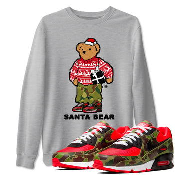 Air Max 90 Reverse Duck Camo t shirts to match sneakers Santa Bear Christmas Shirts Nike Air Max 90 Reverse Duck Camo shirt SNRT Sneaker Tees unisex cotton Heather Grey 1 shirts