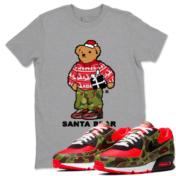 Air Max 90 Reverse Duck Camo t shirts to match sneakers Santa Bear Christmas Shirts Nike Air Max 90 Reverse Duck Camo shirt SNRT Sneaker Tees unisex cotton Heather Grey 1 shirts