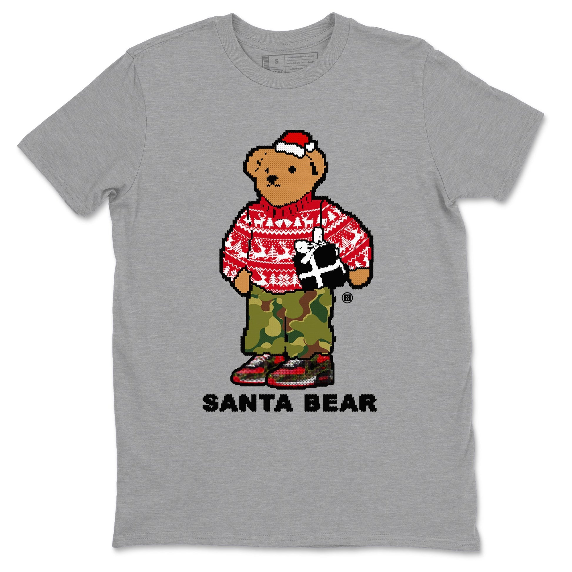 Air Max 90 Reverse Duck Camo t shirts to match sneakers Santa Bear Christmas Shirts Nike Air Max 90 Reverse Duck Camo shirt SNRT Sneaker Tees unisex cotton Heather Grey 2 shirts