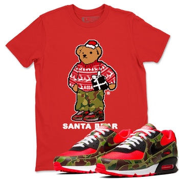 Air Max 90 Reverse Duck Camo t shirts to match sneakers Santa Bear Christmas Shirts Nike Air Max 90 Reverse Duck Camo shirt SNRT Sneaker Tees unisex cotton Red 1 shirts