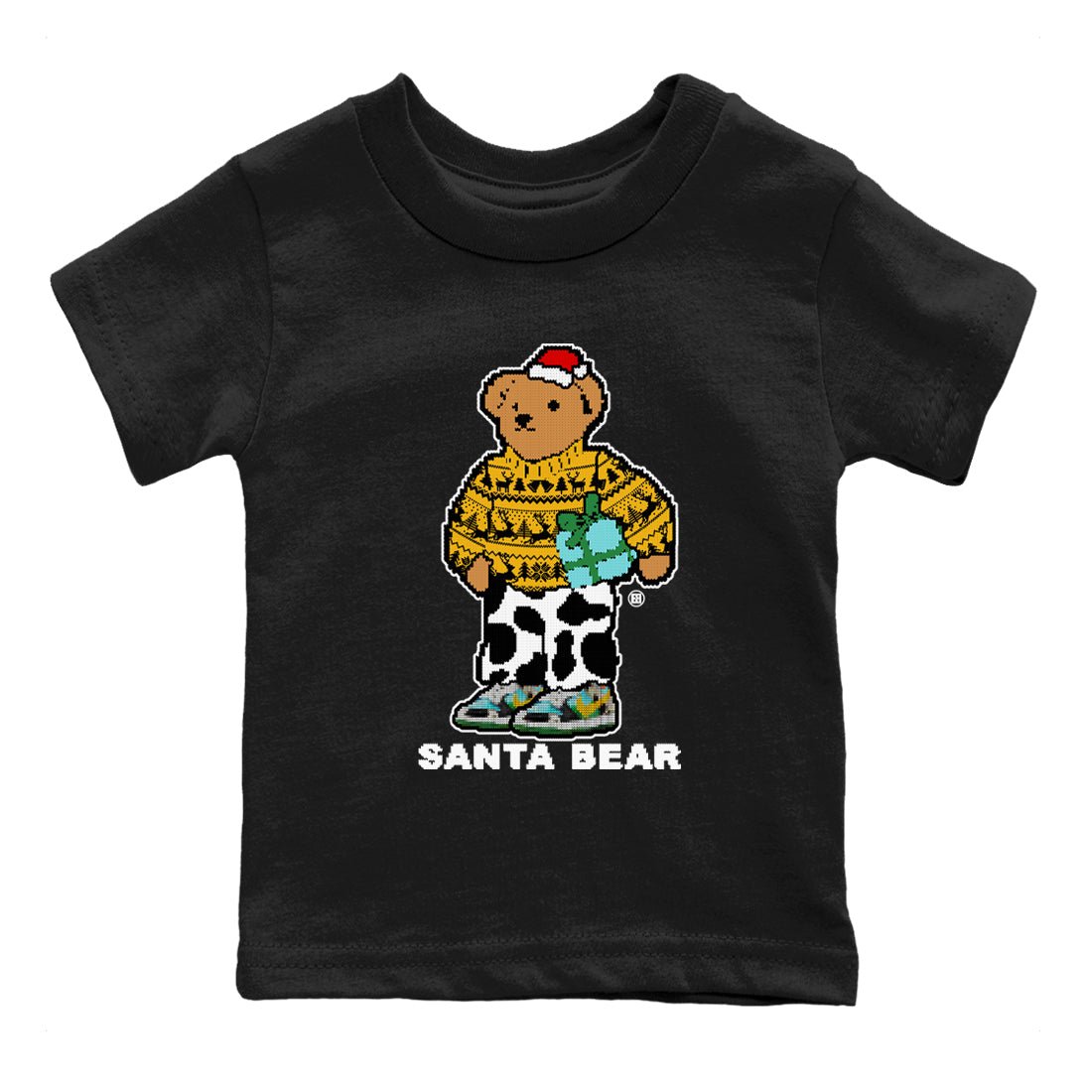 Dunk Chunky Dunky t shirts to match sneakers Santa Bear Christmas Shirts Dunk Chunky Dunky shirt SNRT Sneaker Tees Youth Baby Black 2 tee