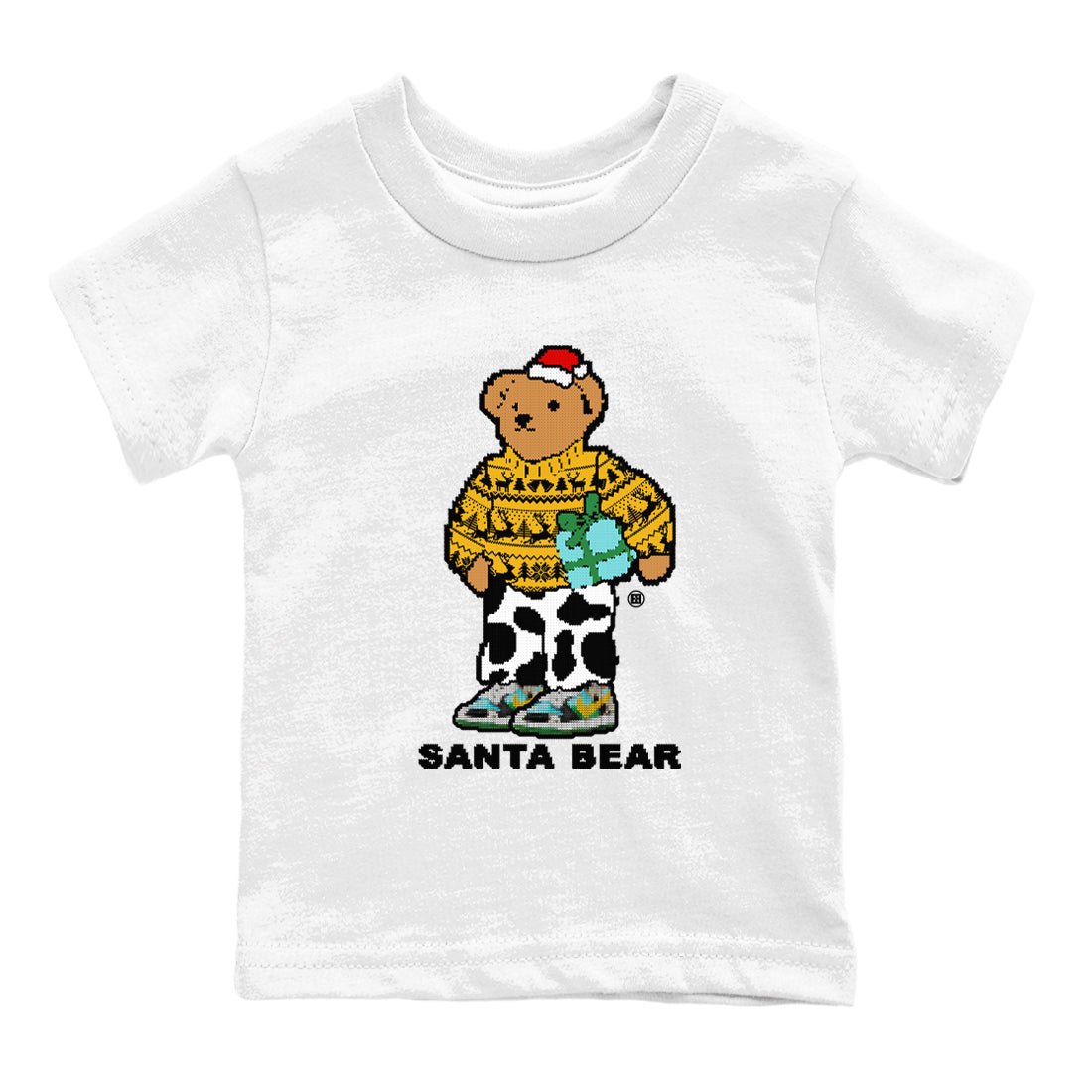 Dunk Chunky Dunky t shirts to match sneakers Santa Bear Christmas Shirts Dunk Chunky Dunky shirt SNRT Sneaker Tees Youth Baby White 2 tee