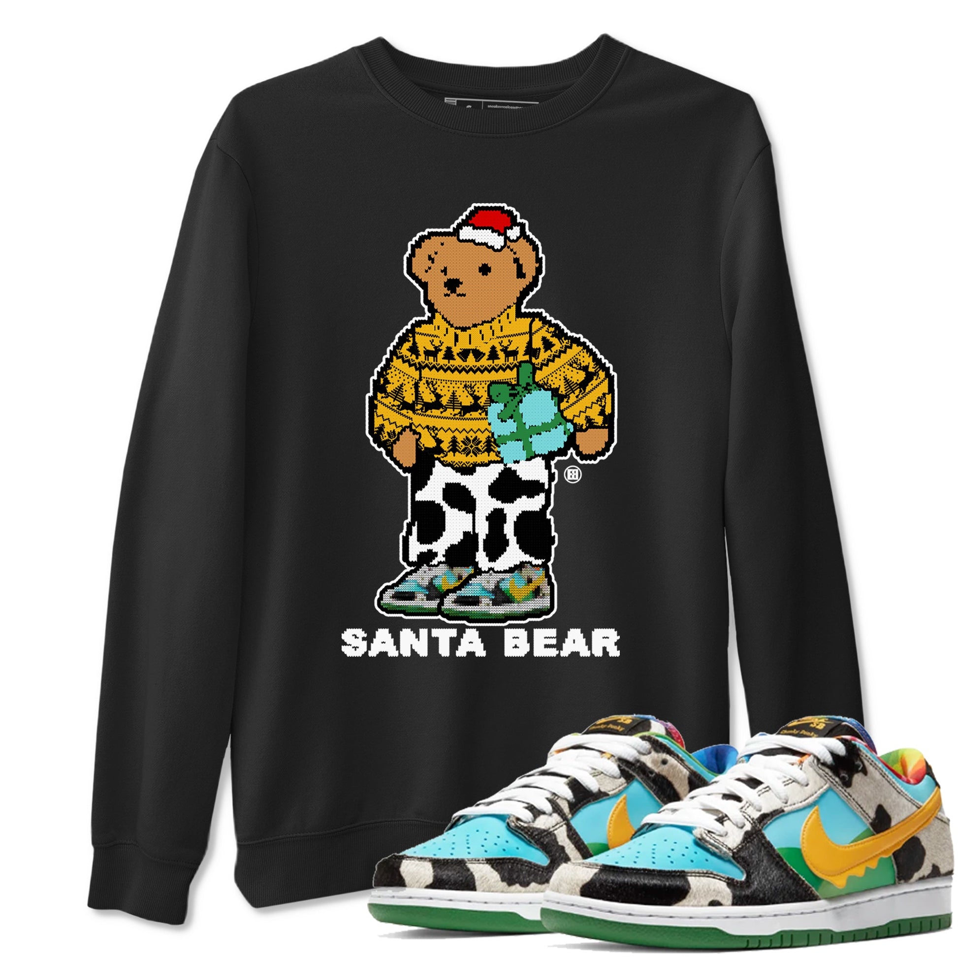 Dunk Chunky Dunky t shirts to match sneakers Santa Bear Christmas Shirts Dunk Chunky Dunky shirt SNRT Sneaker Tees unisex cotton Black 1 shirts