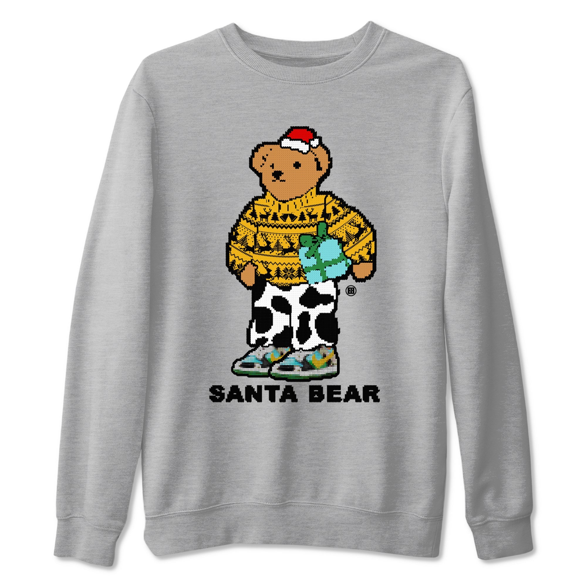 Dunk Chunky Dunky t shirts to match sneakers Santa Bear Christmas Shirts Dunk Chunky Dunky shirt SNRT Sneaker Tees unisex cotton Heather Grey 2 shirts