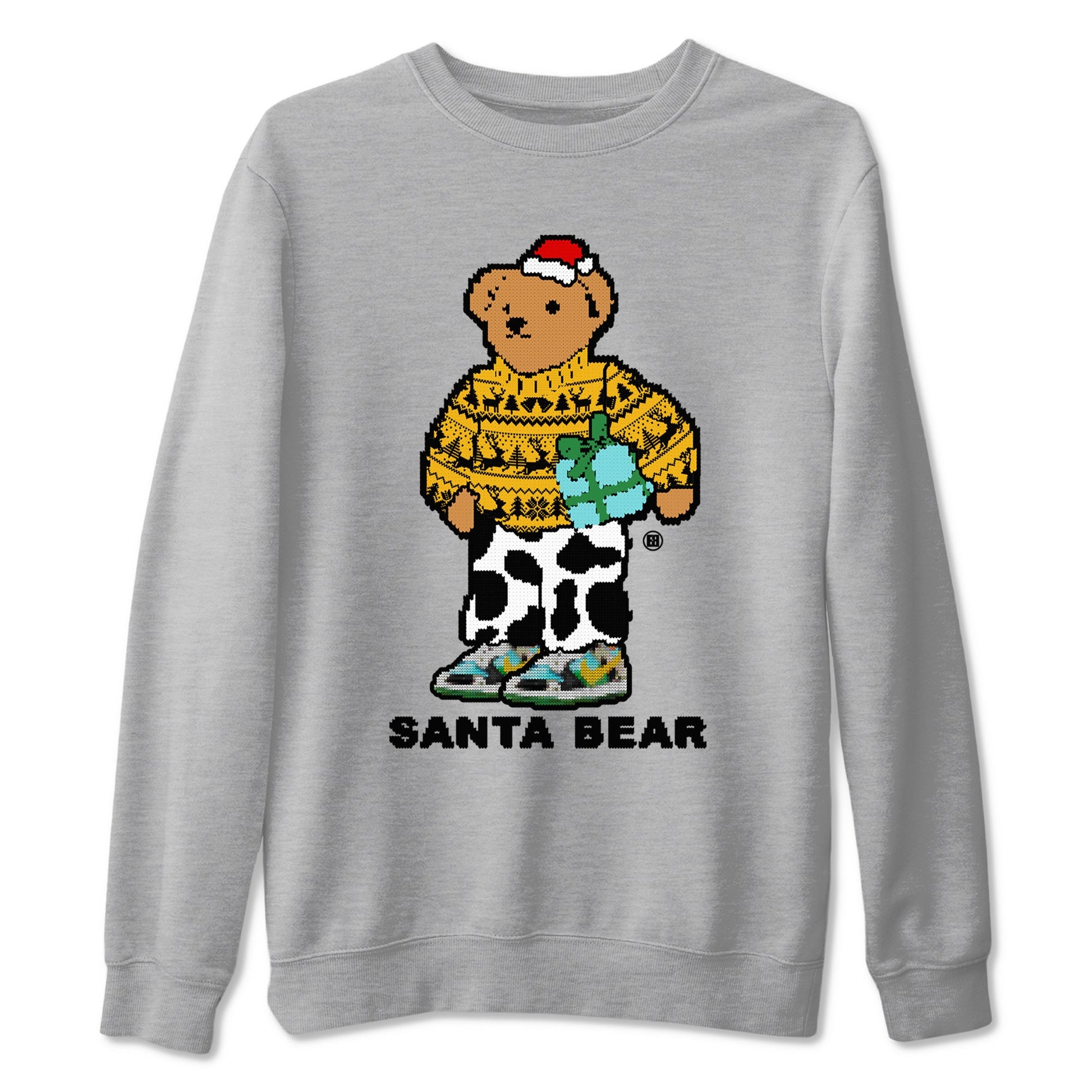 Dunk Chunky Dunky t shirts to match sneakers Santa Bear Christmas Shirts Dunk Chunky Dunky shirt SNRT Sneaker Tees unisex cotton Heather Grey 2 shirts